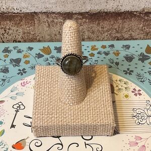 Vintage Sterling Silver and Labradorite Ring 925 Stamped